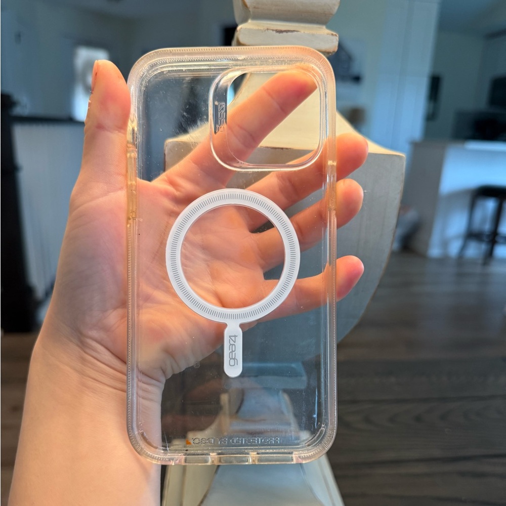 Clear phone case magnetic save, iPhone 14 Plus